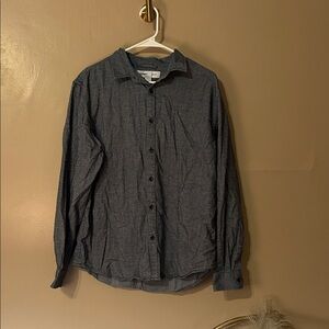 Old Navy Men's Dark Gray Casual Button-Down Shirt